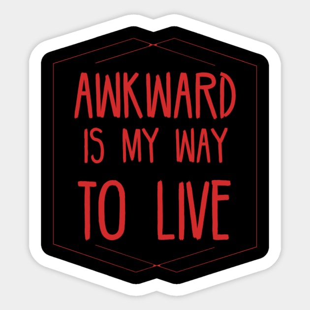 Awkward Sticker by VISUALIZED INSPIRATION